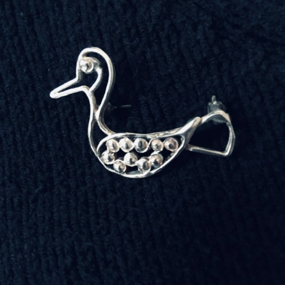Silver Duck Pin/Brooch